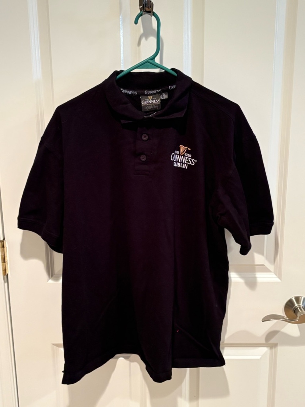 Guinness Black Crewneck with Branded Neck Tape